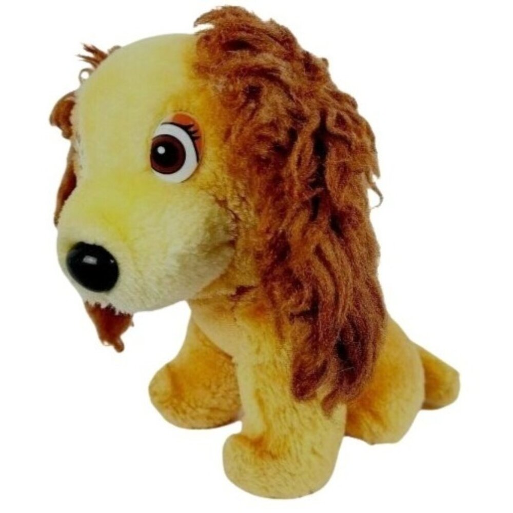 Vintage Disney Lady and the Tramp Plush Cocker Spaniel Dog Stuffed Animal Toy